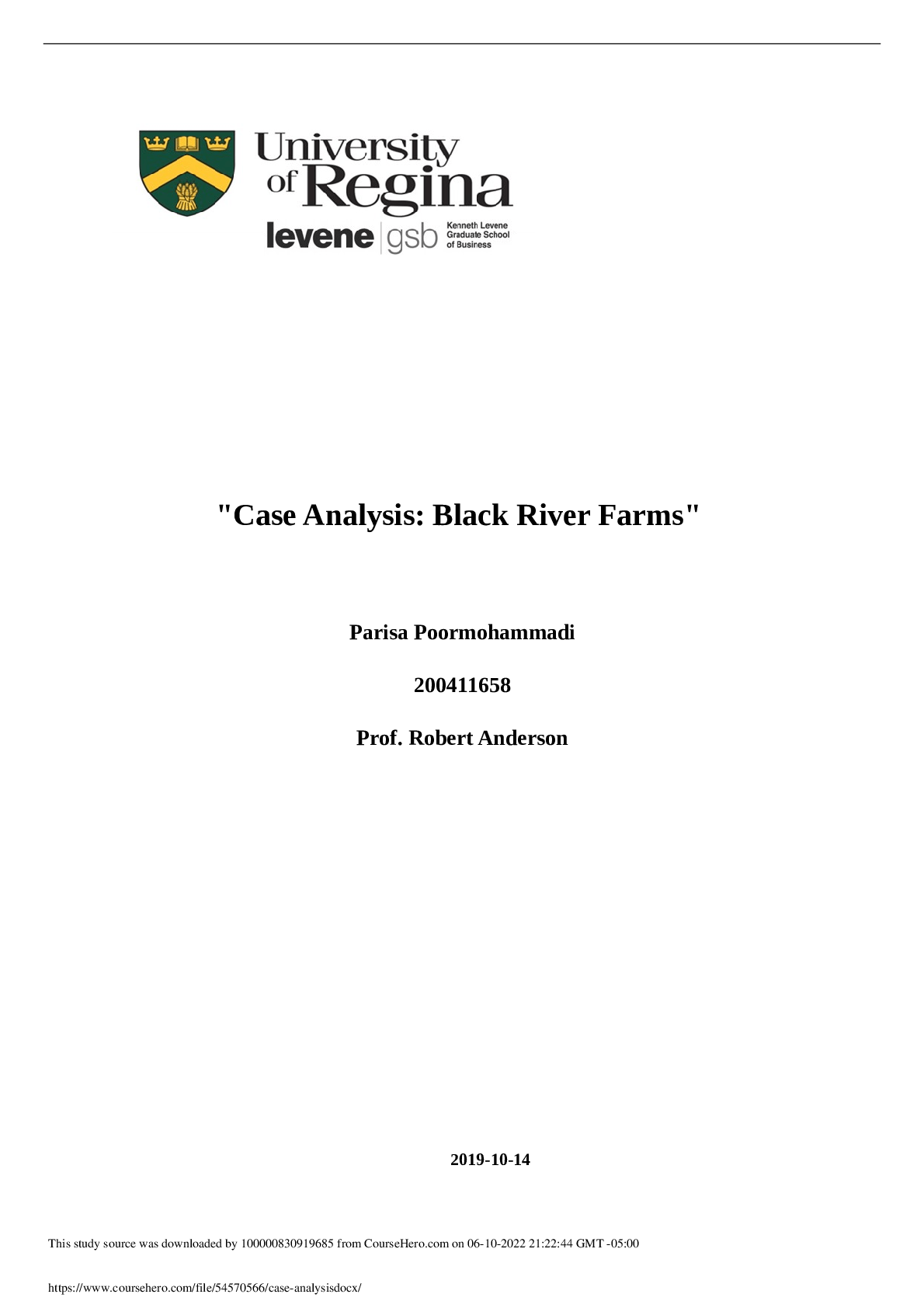 Case Analysis Black River Farms Browsegrades